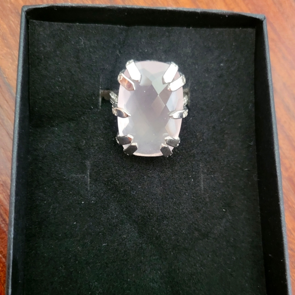 Big silver & pinky stone ring